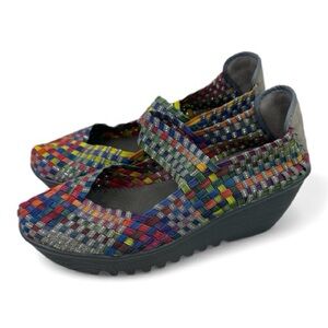 Bernie Mev Lulia Multicolor Woven Wedges 10